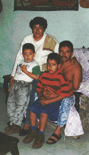 Family of US migrant in their Mexican home